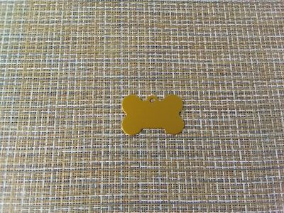 Подвеска кулон кость 38x25 мм алюминий желтый