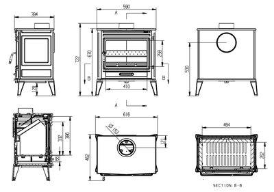 Печь-камин Dog, FireBird (Россия)