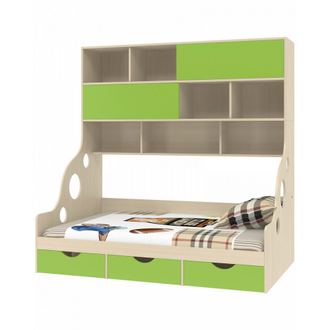 Кровать Дельта-21.02 с антресолью  (цвета в ассортименте) 1,2м