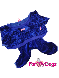 FOR MY DOGS костюм для собак велюровый синий