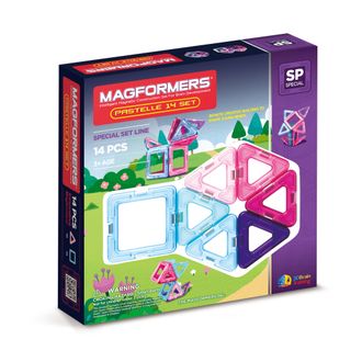 Магнитный конструктор MAGFORMERS 704001 14 Pastelle set