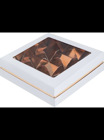 Коробка для 9 моти ПРЕМИУМ с/о (белая/золото), 180*180*45мм