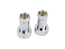 Прямые соед. с двумя накидными гайками для полотенцесушителя (хром) 1"г*1/2"г (ПАРА)  [98358]