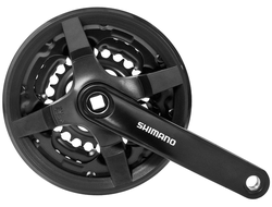 Система Shimano TY301, 170 мм, кв, 42/34/24, с защ., черн., AFCTY301C244CL