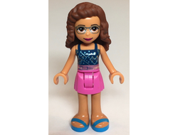 Friends Olivia Nougat - Dark Pink Skirt, Dark Blue Top with Constellations, n/a (frnd424)