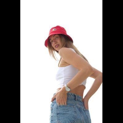 Панама взрослая красная (мяч классический/пляжный)