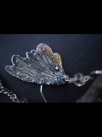 Фэнтези серьги "Крылышки Дымчатой Феи"