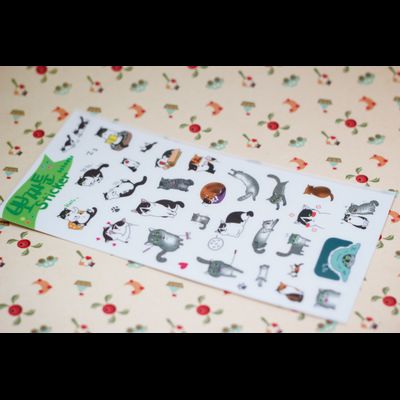 Наклейки "Жизнь котиков"