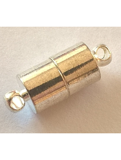 Магнитные застежки, цилиндр 12 мм серебро