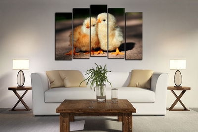 Модульная картина "Два цыпленка"