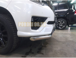 Защита переднего бампера двойная d60/42 для Toyota Land Cruiser Prado 150 Black Onyx (2020-...)