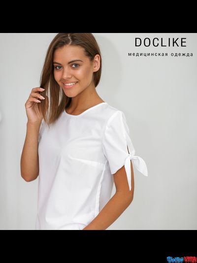 БЛУЗА DOCLIKE DL417 Белая