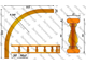 Балюстрада R 240 из ясеня с балясиной 40 мм. Высота изделия 56 мм.