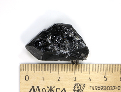 Морион (черный хрусталь), дымчатый кварц, кристалл, Башкирия (39*23*18 мм, 24 г) №23439