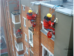 Штукатурные работы альпинистами