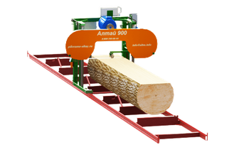 Горизонтальная ленточная бензиновая пилорама Алтай 900 А ПРОФ