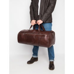Кожаный портплед / дорожная сумка Milano Premium 
brown (арт. 4035-53)