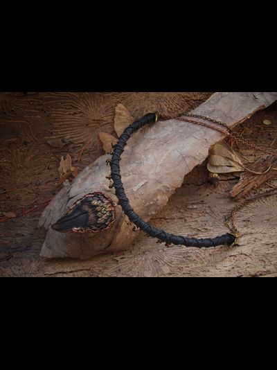 Чокер в стиле этно-готики "Татибе Ночи, Лесной Ворон"