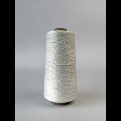 100% МЕРСЕРИЗОВАННЫЙ ХЛОПОК С СЕРЕБРИСТОЙ МИКРОПАЙЕТКОЙ 1мм, 250 грамм/2000 метров, цв. 002 белоснежный