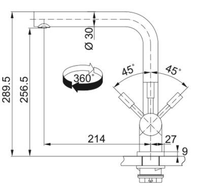 Смеситель Franke Atlas Clear Water