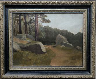Билибин И.Я. Пейзаж с валунами 1895 г. Холст, масло 33,3Х43,4 (1244)