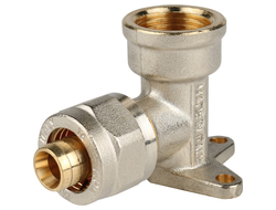 Угольник  90° настенный STOUT 16х1/2" с креплением  винт. (Арт.SFS-0008-001216)