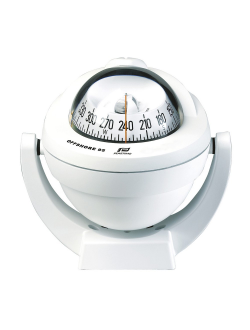 Компас Plastimo Offshore 95 65741 12/24В для судна 6-10м c белой конической картушкой Ø81мм в белом корпусе Ø128x150мм на кронштейне