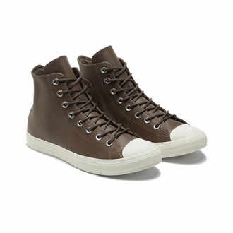 Кеды Converse Chuck Taylor All Star Leather кожаные коричневые высокие