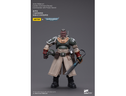 Командир Кадианской Гвардии (Warhammer 40k) - КОЛЛЕКЦИОННАЯ ФИГУРКА 1/18 Astra Militarum Cadian Command Squad Commander with Power Sword (JT7905) - JOYTOY