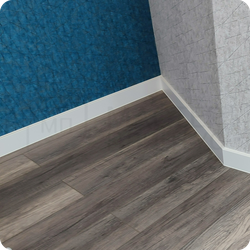 Плинтус ХДФ Dollken Cubu Flex Life 100мм Х 2,5 м Белый RAL 9003 в интерьере 2