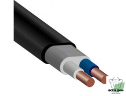 Кабель ВВГ-Пнг(А)-LS 2х1,5 (ГОСТ) 100м (Кабэкс)ш сил. черн. медн. Плоский . негорюч. пониж газ