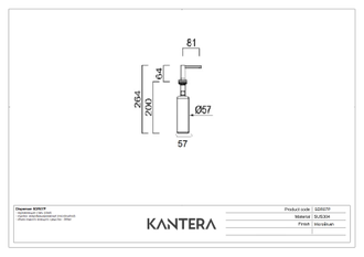 Дозатор для моющего средства Kantera SDR07P