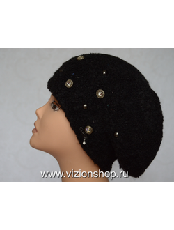 Женский берет со стразами Swarovski Италия Вицио фото итальянских головных уборов со стразами