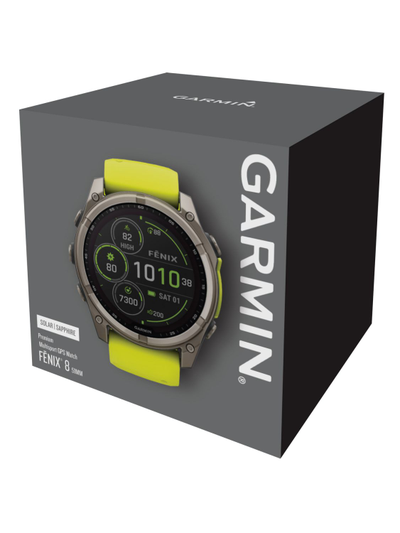 Часы Garmin Fenix 8 —51mm Solar Sapphire Titanium Amp Yellow / Graphite