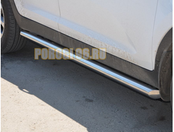 Защита штатного порога труба  d60 для Kia Sportage 2010-2015