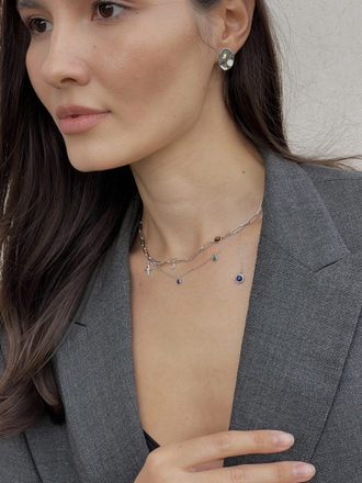 Серьги мятый металл