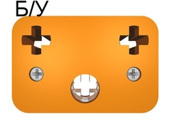 ! Б/У - Technic, Axle Connector Rectangular Triple Spring-Loaded, Orange (x928cx1) - Б/У