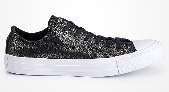 Converse Ox Black Silver White