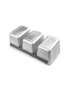 Форма для выпечки хлеба 3-х секционная 14,5*10 см. литая, алюминий