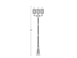 Садово-парковые фонари LONDON  3-S-08(195см)