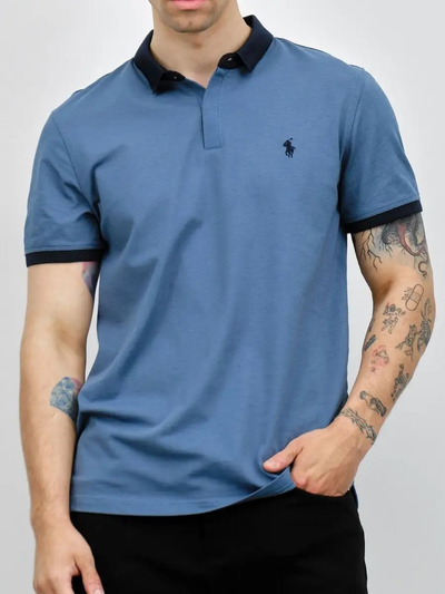 Поло мужское PM-003 синее
