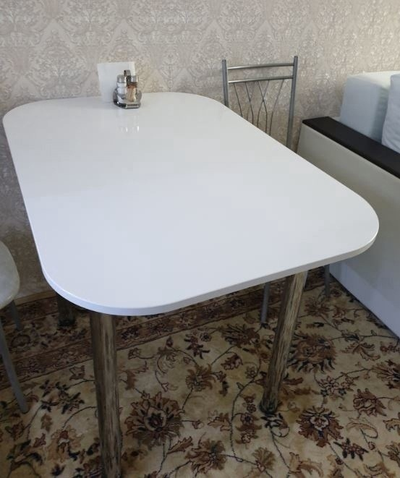 Стол обеденный (БТС) белый глянец