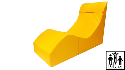 Терапевтическое релаксирующее кресло Кубик Большой - L60xB40xH50 желтый, тент DNN