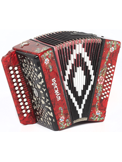 S51XL-A-RED Гармонь "Шуйская" 25х25-III, красная