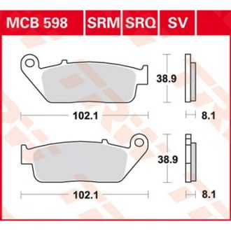 Тормозные колодки TRW MCB598SV для Honda // Kawasaki // Suzuki // Triumph (Sinter Street SV)