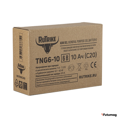Аккумуляторная батарея RuTrike TNG6-10 (6V10A/H C20)