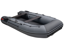Моторная лодка Таймень RX 3700 НДНД графит/черный вид спереди справа