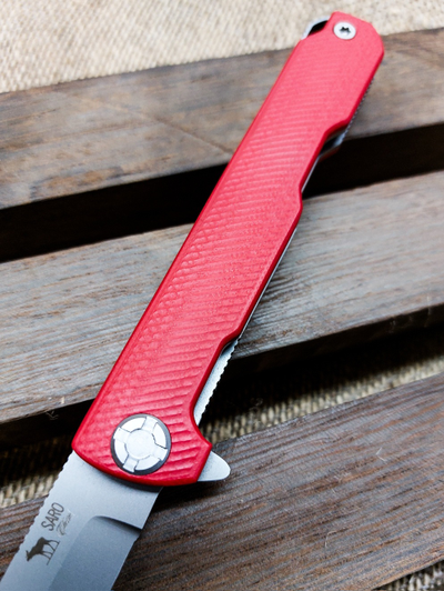 Складной нож Single EVO. Клинок копье. сталь AUS10, рукоять G10, цвет красный