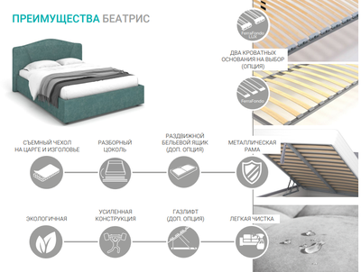 Кровать интерьерная Беатрис