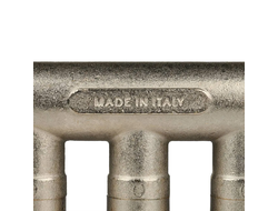 Коллектор распределительный STOUT с шаровыми кранами 3/4", 3 отвода 1/2" (синие ручки) (Арт. SMB 621